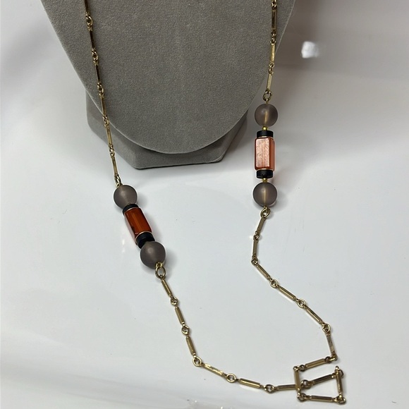 Vintage Sarah Coventry Gold Tone Long link necklace - Picture 2 of 8